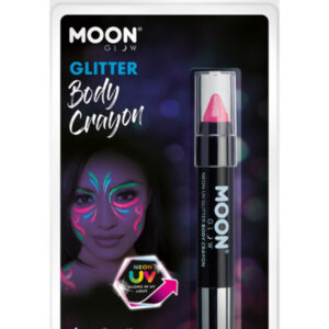 Moon Glow - Neon UV Glitter Body Crayons, Hot Pink