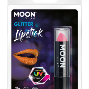 Moon Glow - Neon UV Glitter Lipstick, Pink