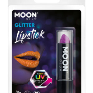 Moon Glow - Neon UV Glitter Lipstick, Purple