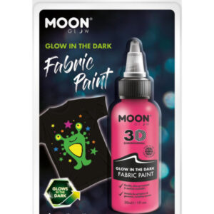 Moon Glow - Glow in the Dark Fabric Paint, Pink