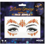 Moon Glow Face Jewels, Intense Orange