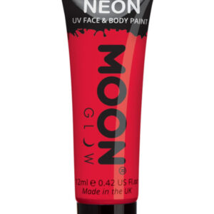 Moon Glow Intense Neon UV Face Paint, Intense Red