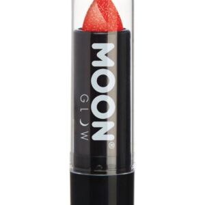 Moon Glow - Neon UV Glitter Lipstick, Red