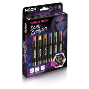 Moon Glow Intense Neon UV Body Crayons, Assorted