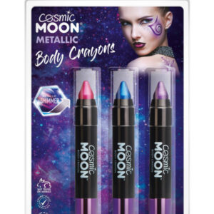 Cosmic Moon Metallic Body Crayons, Purple & Pink