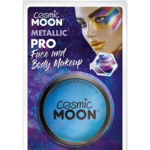 Cosmic Moon Metallic Pro Face Paint Cake Pots, Blu