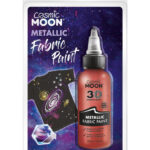 Cosmic Moon Metallic Fabric Paint, Red