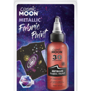 Cosmic Moon Metallic Fabric Paint, Red