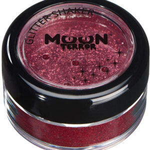 Moon Terror Halloween Glitter Shakers, Red