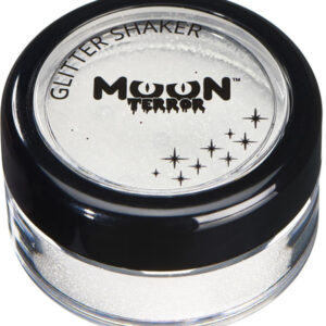 Moon Terror Halloween Glitter Shakers, White