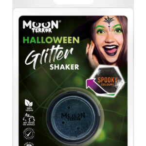 Moon Terror Halloween Glitter Shakers, Black
