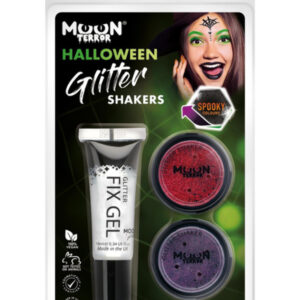 Moon Terror Halloween Glitter Shakers,