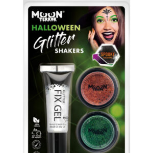 Moon Terror Halloween Glitter Shakers,