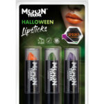 Moon Terror Halloween Lipstick, Assorted Orange, Green & Purple